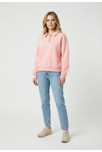 Sweat only agnes romance rose light gold buttons