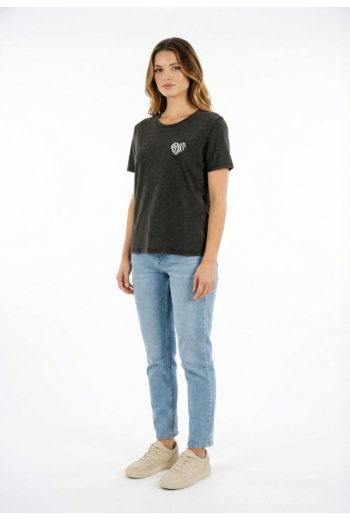 Tee shirt only lucy black zilla zebra heart