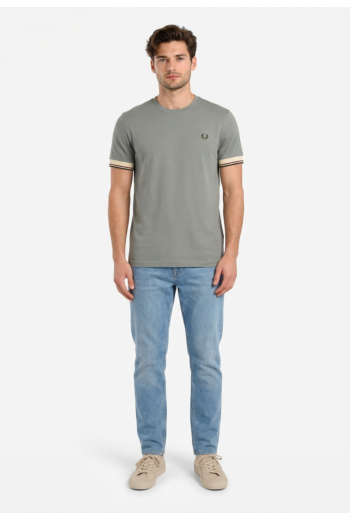 Tee shirt fred perry twin tipped cuff z20 stockport blue