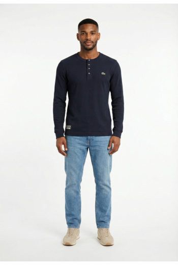 Tee shirt manches longues lacoste th1300 166 marine
