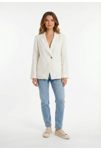 Blousons et vestes freeman t. porter bernie plain linen lin24 f022 bright white