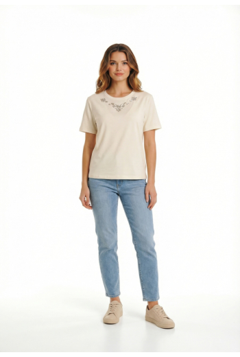 Tee shirt morgan 261-dmare blanc