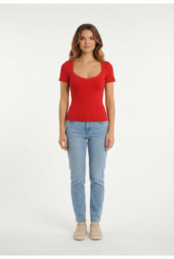 Tee shirt morgan 261-damour rouge