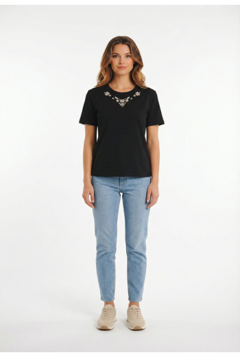 Tee shirt morgan 261-dmare noir