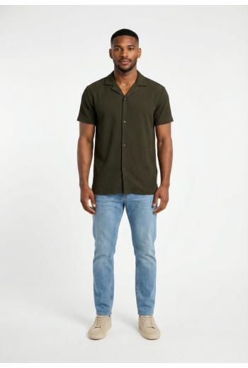 Chemise manches courtes Le Temps Des Cerises laris 9123  kaki