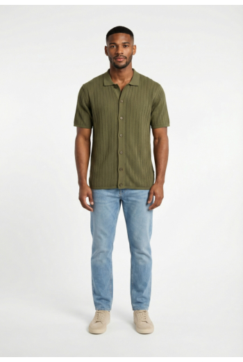 Chemise manches courtes Le Temps Des Cerises nelan 1043  sea spray