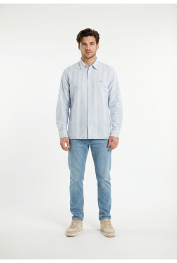 Chemise tommy jeans rlx seersucker s c3q sweet blue stripes