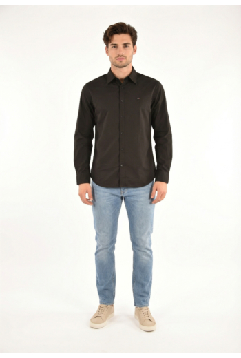 Chemise tommy jeans reg poplin bds black