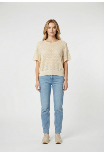 Pull leger yes zee m228 iv00 0250 ecru