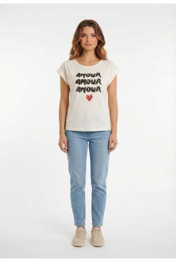 Tee shirt morgan 261-dour blanc