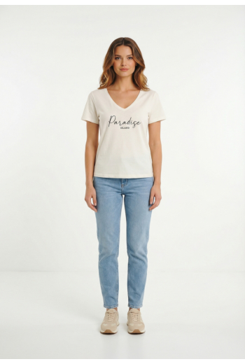 Tee shirt morgan 261-dbeach blanc