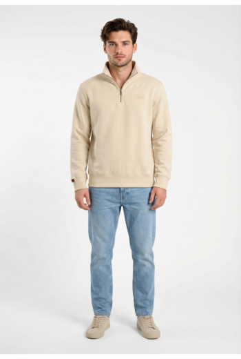 Sweat superdry essential logo henley 9sh birch