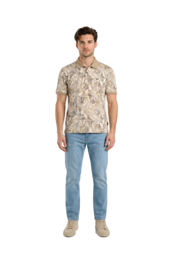 Polos armani exchange xm002355 f1146 cream leaf allover b