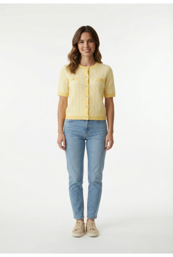 Gilets cardigans morgan 251-moresa pale banana