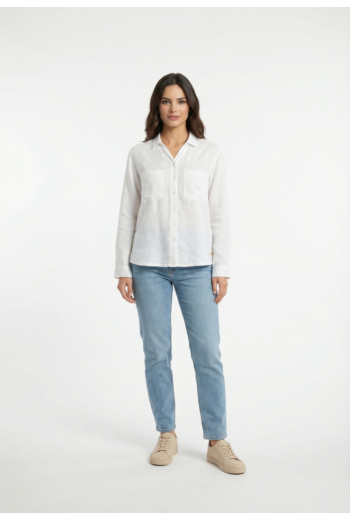 Chemisier saint james charlene blanc