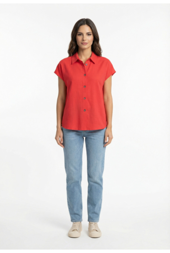 Chemisier manches courtes grace & mila perez sanguine