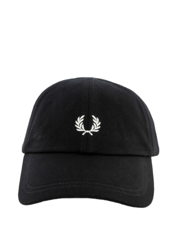 Casquettes fred perry pique classic 843 black/snowwhite