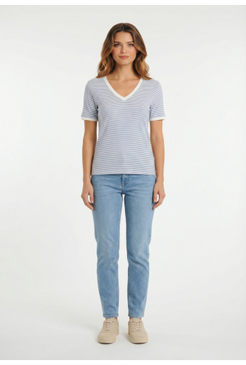 Tee shirt only tine cloud dancer ultramarine (ale)