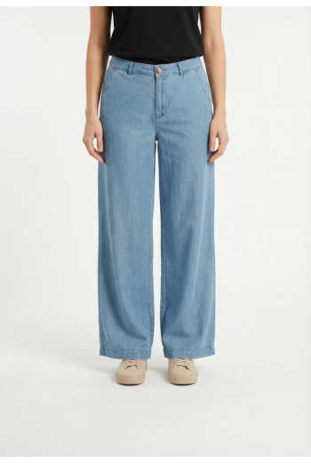 Pantalons only nia-charis medium blue denim