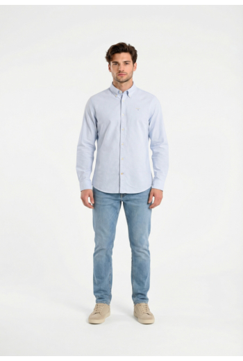 Chemise barbour striped oxtown tailored bl32 sky blue