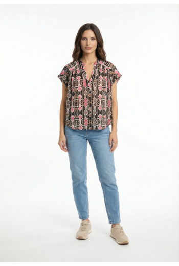 Chemisier manches courtes only fiola black fr joli decor