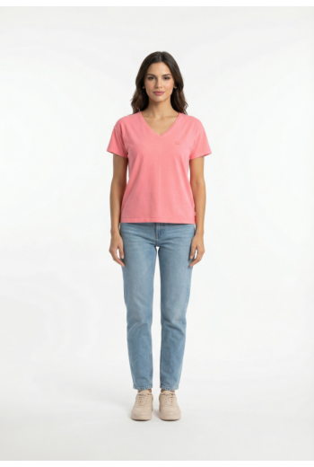 Tee shirt Le Temps Des Cerises milou 5023  pink fluo