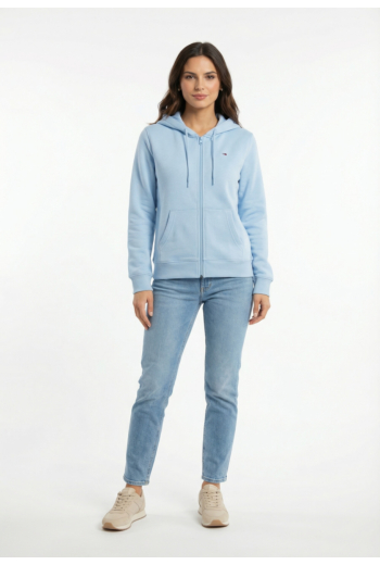 Sweat tommy jeans reg s flag c1t light powdery blue