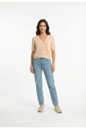 Gilets cardigans only chloe ecru dtm button