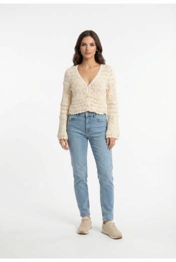 Gilets cardigans only colette birch gold button