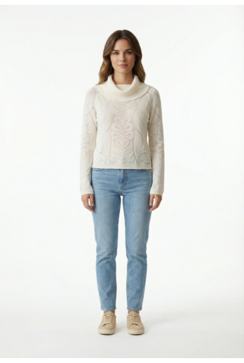 Pull hiver salsa jacquard flowers 001