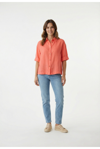 Chemisier manches courtes banana moon aracena mxm13 corail