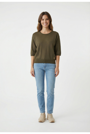 Pull leger yes zee m447 lh00 0979 verde mil.scuro