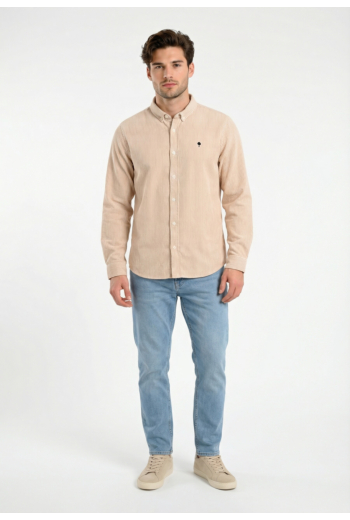 Chemise faguo ivoy ecr16 cream/camel