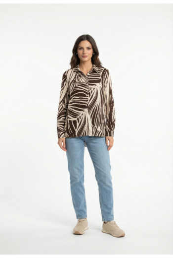 Chemisier guess jeans bastienne pmic wild escape print