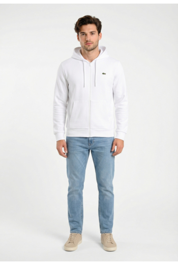 Sweat lacoste sh9809 001 blanc
